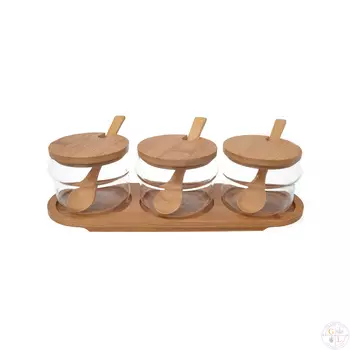 Набор банок royal classics (3шт) (royal classics) бежевый 29x7x9 см.