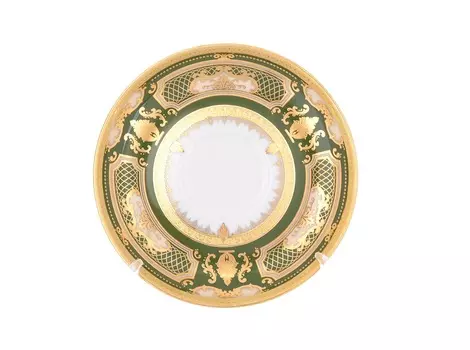 Набор блюдец donna green gold (6 шт) (falkenporzellan) золотой
