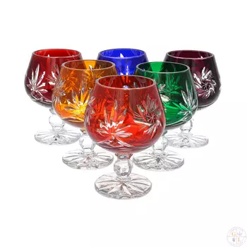 Набор бокалов для бренди (6 шт) (bohemia) мультиколор