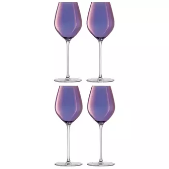 Набор бокалов для шампанского aurora , 285 мл (lsa international) фиолетовый 8x22 см.