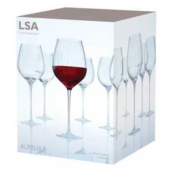 Набор бокалов для вина aurelia (4 шт) (lsa international) прозрачный 40x26x10 см.