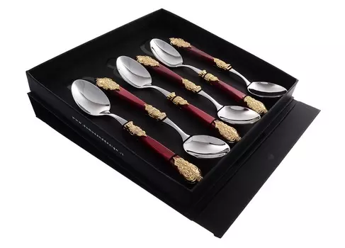 Набор десертных ложек domus versaille gold (domus) серебристый