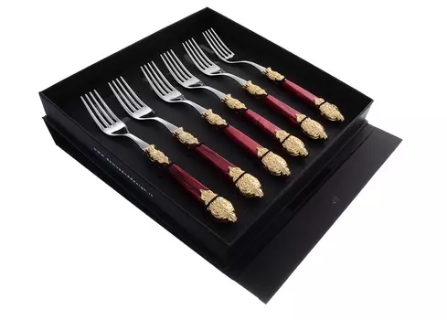 Набор десертных вилок domus versaille gold (domus) серебристый