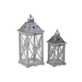 Набор фонарей lugano (to4rooms) серый 26x66x26 см.
