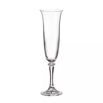 Набор фужеров для шампанского branta/kleopatra 175мл (6 шт) (crystalite bohemia) прозрачный