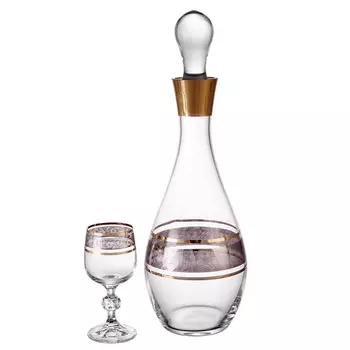 Набор идеал панто v-d 7 предметов (crystalex bohemia) прозрачный