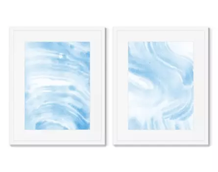 Набор из 2-х репродукций картин в раме in a heart of a snowstorm (картины в квартиру) мультиколор 42x52 см.