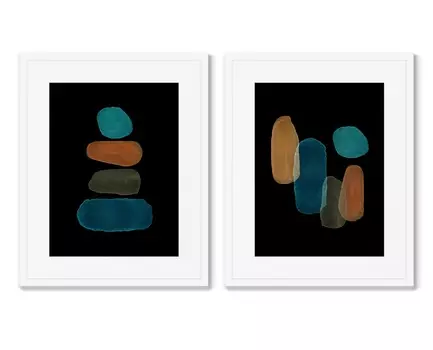 Набор из 2-х репродукций картин в раме let us strike! (картины в квартиру) мультиколор 42x52 см.