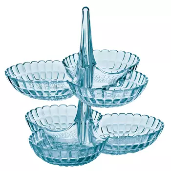 Набор из 2 менажниц tiffany (guzzini) голубой 27x25x25 см.