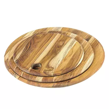 Набор из 3 круглых сервировочных досок specialty (ele) бежевый 38x38x3 см.