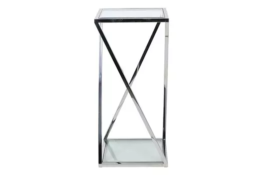 Набор из 3х журнальных столов (хром) (garda decor) серебристый 40x85x40 см.