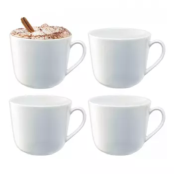 Набор из 4 чашек dine (lsa international) белый 10x9x10 см.