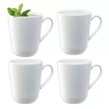 Набор из 4 чашек dine (lsa international) белый 9x11x9 см.