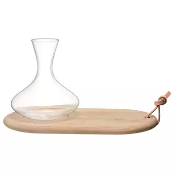 Набор из декантера и сырной доски wine (lsa international) прозрачный 40 см.