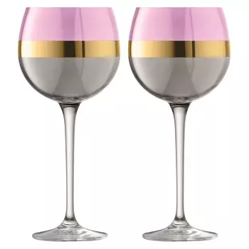 Набор из двух бокалов bangle (lsa international) розовый 22 см.