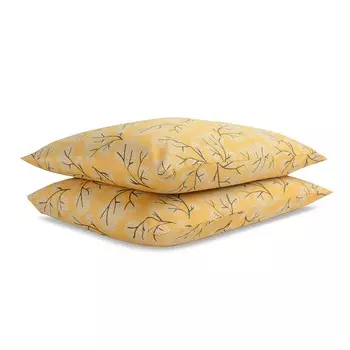 Набор из двух наволочек из сатина russian north 70х70 см (tkano) желтый 70.0x70.0x1.0 см.