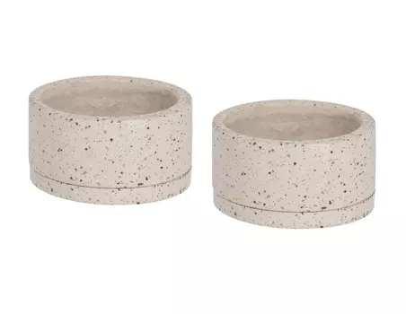 Набор из двух плантаторов с белой тарелкой терраццо lelis (la forma) мультиколор 27 см.