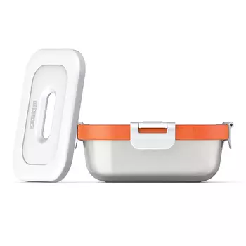 Набор из контейнера neat stack и охлаждающего блока 1 литр (zoku) белый 16x4x20 см.