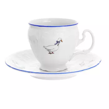 Набор кофейных гуси (6 пар) (bernadotte) голубой