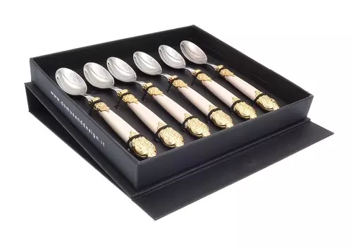 Набор кофейных ложек domus versaille gold (domus) серебристый