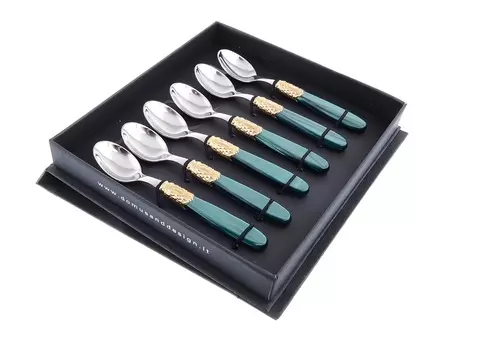 Набор кофейных ложек domus victoria gold (domus) серебристый