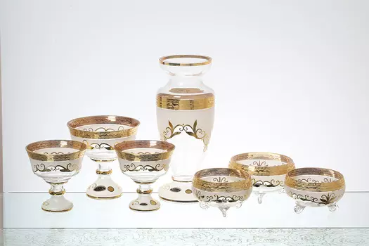 Набор конфетниц смальта (7 шт) (star crystal) прозрачный