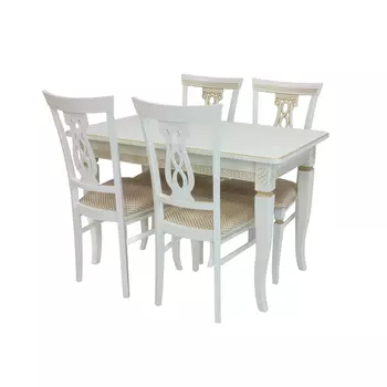 Набор мебели для кухни дакота 1р + юта (leset) белый 120x76x70 см.