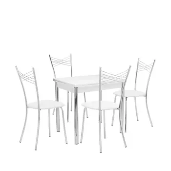 Набор мебели для кухни лиль 1р + рейн (leset) серебристый 80x75x60 см.