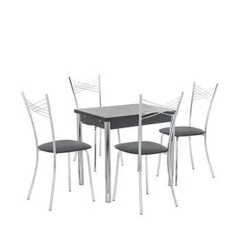 Набор мебели для кухни марсель 1р + рейн (leset) серебристый 80x75x60 см.