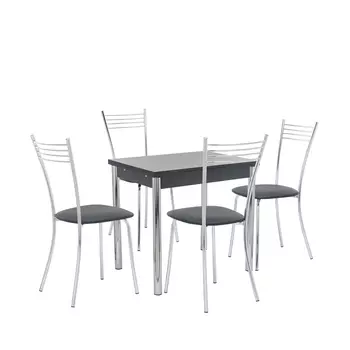 Набор мебели для кухни марсель 1р + тахо (leset) серебристый 80x75x60 см.