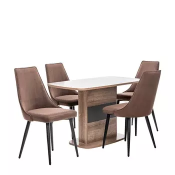 Набор мебели для кухни мартин + эби (leset) коричневый 100x76x100 см.