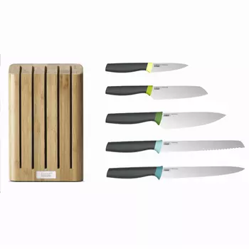 Набор ножей elevate™ knives bamboo (joseph joseph) черный 15x35x6 см.