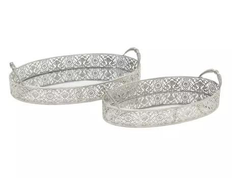 Набор подносов alaya (to4rooms) серебристый 37.0x10.0x24.0 см.