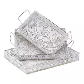 Набор подносов elwing (3 шт) (to4rooms) белый 37.0x8.0x26.0 см.