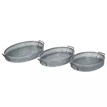 Набор подносов madeira (3 шт) (to4rooms) серый 50.0x7.0x34.0 см.