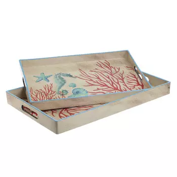 Набор подносов summerise (2 шт) (to4rooms) бежевый 46x5x30 см.