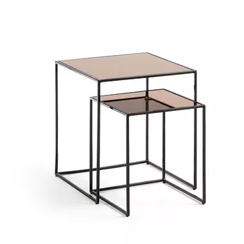 Набор приставных столиков sute (2 шт) (la forma) черный 80x49x80 см.