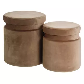 Набор пуфов ario (2 шт) (to4rooms) коричневый 46 см.