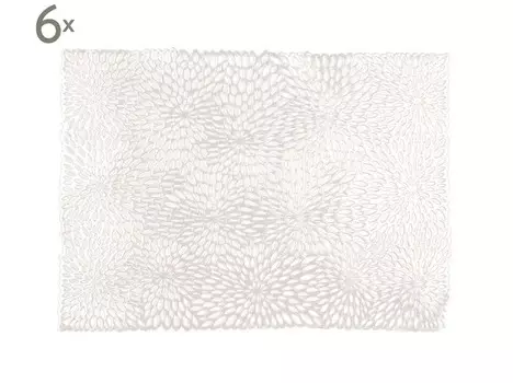 Набор салфеток сервировочных cisar (6 шт) (to4rooms) белый 32.0x1.0x45.0 см.