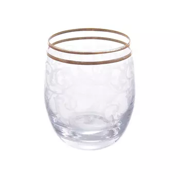 Набор стаканов для воды прозрачные узоры (6 шт) (crystalite bohemia) прозрачный