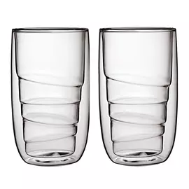 Набор стаканов elements wood (2 шт) (qdo) прозрачный 13 см.