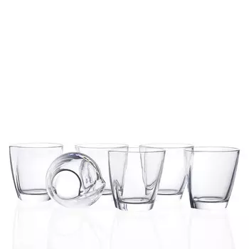 Набор стаканов happy 310 мл(6 шт) (rcr) прозрачный 36x27x10 см.