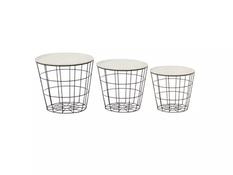 Набор столиков daxton (3 шт) (to4rooms) бежевый 50.5x45.5x50.5 см.