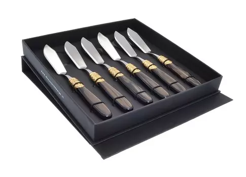 Набор столовых ножей для рыбы domus victoria gold (6 шт) (domus) серебристый