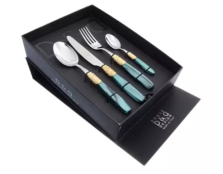 Набор столовых приборов domus victoria shine gold (domus) серебристый