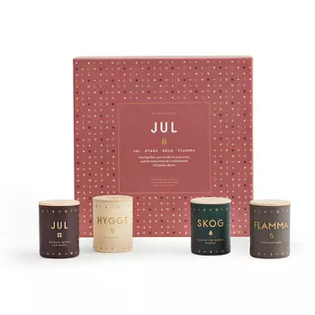 Набор свечей jul 4 шт. (skandinavisk) мультиколор 22x22x5 см.