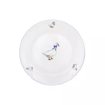 Набор тарелок гуси (dubi) белый