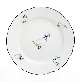 Набор тарелок констанция гуси (thun) белый