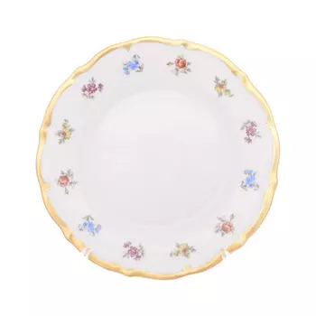 Набор тарелок мелкие цветы (queen s crown) белый