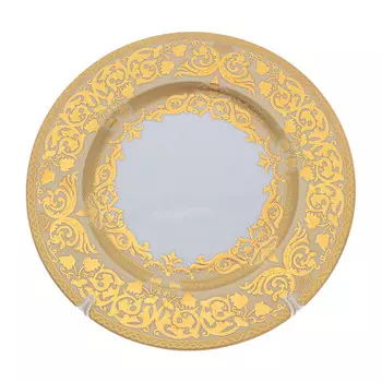 Набор тарелок natalia creme gold (falkenporzellan) золотой